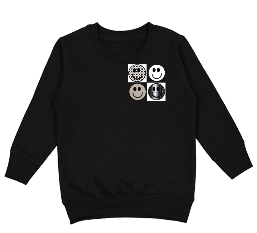 Awesome Kid/Mom/Dad Era Crew Sweatshirt, Black (Toddler, Youth