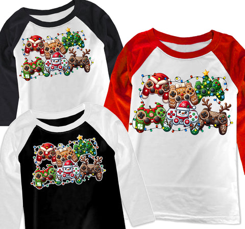 Controller Christmas Raglans, (Multiple Options)