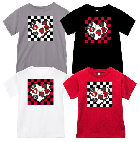 Checker Candy Heart Tees (Multiple Options)