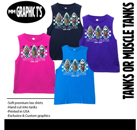 Cool Kids Club Muscle Tank, (Multiple Options)