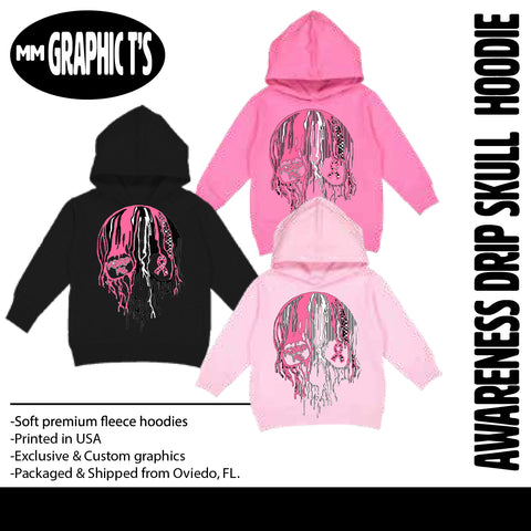 Awareness24 Drip Skull Hoodies,  (Multiple Options)