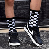 MM CHECKERBOARD Sockz, B/W (Infant, Toddler Youth)