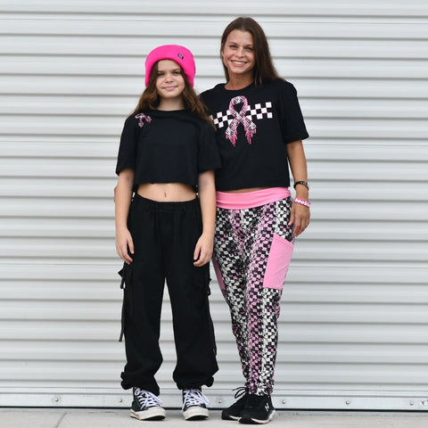 MTO-Shandi MAMA Leggings, (Adult), PINKOUT CHECKS