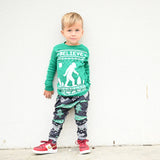 UG- Big Foot Long Sleeve Shirt, Green (Infant, Toddler, Youth)