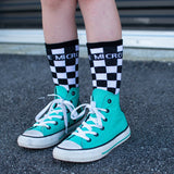 MM CHECKERBOARD Sockz, B/W (Infant, Toddler Youth)