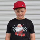 Santa Skater Tee, Black  (Infant, Toddler, Youth, Adult)