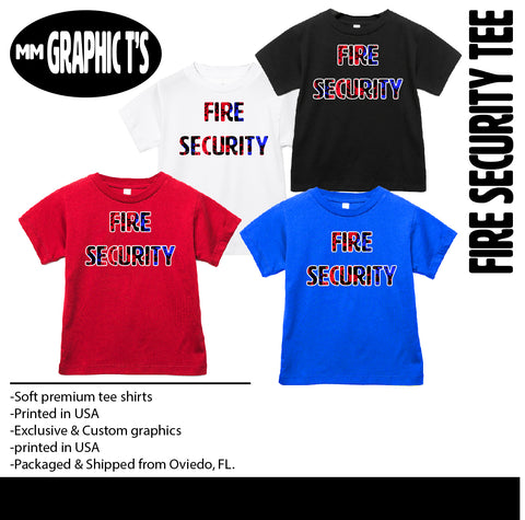 RWB Fire Security Tees, (Multiple Options)