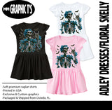 Floral Skelly ADLEY Tee Dress,  (Multiple Options)