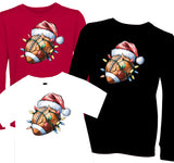 FOOTBALL Xmas Lights Tees & Long Sleeves)