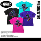 Zombie GIRL skater Tees, (Multiple Options)