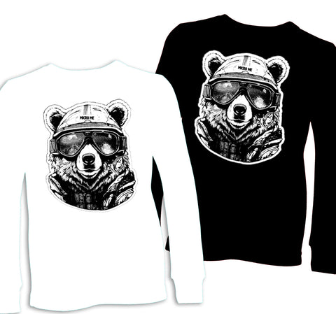 GOGGLES BEAR Long Slv.Shirts (Multiple Options)