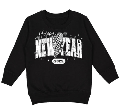 HNY Bolt Flowers Sweatshirt, Black