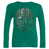 HW Drip Skull Tee or LS Shirt, Green (Infant, Toddler, Youth, Adult)