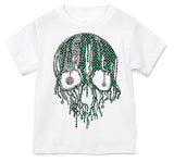 HW Drip Skull Tee or LS Shirt, White  (Infant, Toddler, Youth, Adult)