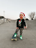 Candy Cane Tee or LS, Black (Infant, Toddler, Youth,Adult)