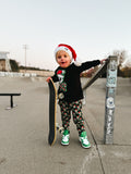 Candy Cane Tee or LS, Black (Infant, Toddler, Youth,Adult)