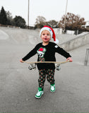 Candy Cane Tee or LS, Black (Infant, Toddler, Youth,Adult)