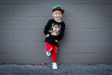 Reindeer Boy LS Shirt, Black (Infant, Toddler, Youth, Adult)