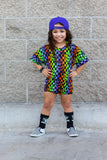 HAILEY Bubble Romper, Bamboo, Pumpkin Checks