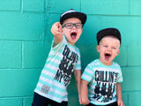 Mint Stripe CHILLIN' Easter Tee