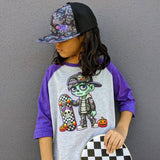 Zombie Standing RAGLANS, GREY/PURPLE