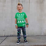 UG- Meowy Christmas Tee, Green (Infant, Toddler, Youth, Adult)