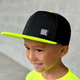 Black/Neon Yellow  Brim Lidz (Child)