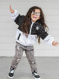 Coastal Vibes Rain Jacket, B&W (infant to adult)