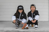 Coastal Vibes Rain Jacket, B&W (infant to adult)