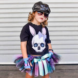 Bunny Skelly (bow)  Tees (Infant to Adult)