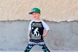 UG- Big Foot Raglan, B/W (Toddler, Youth)