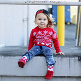 UG- Meowy Christmas Long Sleeve Shirt, Red (Infant, Toddler, Youth)