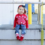 UG- Meowy Christmas Long Sleeve Shirt, Red (Infant, Toddler, Youth)