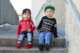 UG- Meowy Christmas Long Sleeve Shirt, Red (Infant, Toddler, Youth)