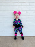 MTO, Gio Hooded Romper, Neon Halloween (Mulitiple Options)