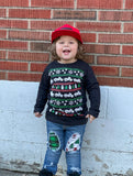 Moto Santa Long Sleeve Shirt (Infant, Toddler, Youth)