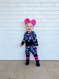 MTO, Gio Hooded Romper, Neon Halloween (Mulitiple Options)