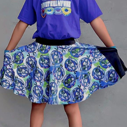 MTO- Artie Skater Skirt, DONUT SKELLY