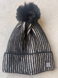 Black Acid Stripe POM Beanie (Youth)