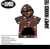 JAIMEY  (Hooded Tee), Bamboo, Skull n Roses