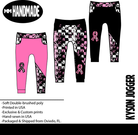 MTO-Kyson Joggers, Pinkout Checks