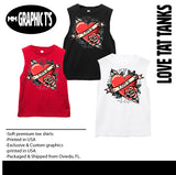 Heart Love Tat Tanks, (Multiple Options)