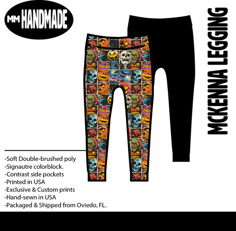 MTO-McKenna Leggings, Retro Halloween