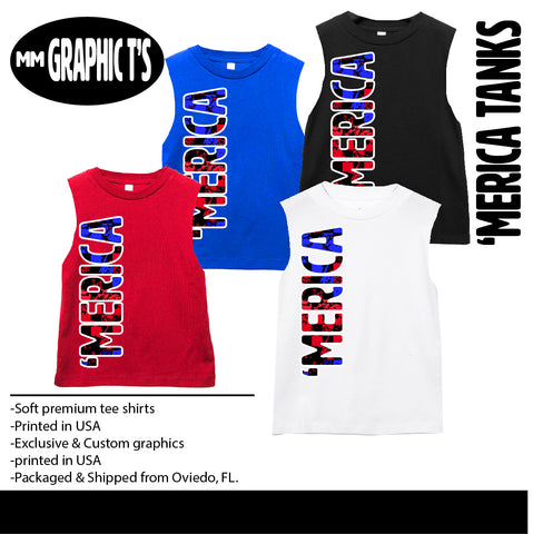 RWB 'Merica Tanks, (Multiple Options)