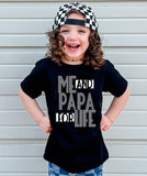 Me & Papa For Life Checks Tees, Multiple Options  (Infant, Toddler, Youth, Adult)