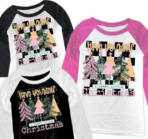 Merry Little Christmas Raglans, (Multiple Options)