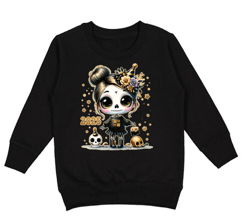 NY Skelly GIRL Sweatshirt, Black