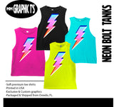 Neon Bolt Muscle TANKS, (Multiple Options)