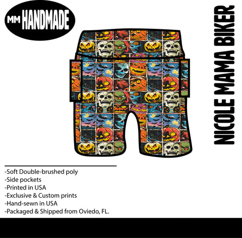 MTO-Nicole MAMA Biker Short, Retro Halloween