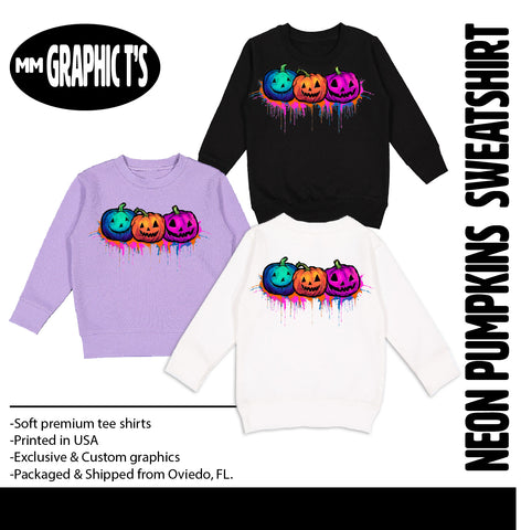 Neon Pumpkins Crew Fleece,  (Multiple Options)